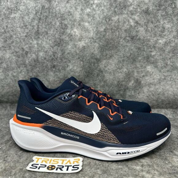 Denver Broncos Nike Zoom Pegasus 41 Running Shoes Mens Size 9.5 FZ5073-400 NFL - Picture 3 of 8